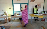 Un bureau de vote à Niamey le 21 février 2021 ouvert pour le second tour du scrutin présidentiel
