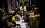 Des détenus dans la prison de Quezon City le 27 juillet 2017 à Manille