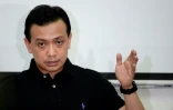 Antonio Trillanes, opposant au président philippin Rodrigo Duterte, à Manille, le 5 mai 2016