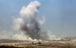 Bombardement israélien sur la bande de Gaza, vu depuis Israël, le 5 août 2025