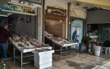Un étal de poissonnerie dans le port de Rafina, le 29 avril 2020 près d'Athènes, en Grèce