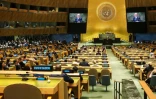 Le Premier ministre israélien Benjamin Netanyahu s'exprime à l'Assemblée générale de l'ONU au siège des Nations unies à New York, le 27 septembre 2024