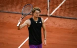 L'Allemand Alexander Zverev, après sa victoire face à l'Espagnol Alejandro Davidovich Fokina, en quart de finale, le 8 juin 2021 au tournoi de Roland Garros