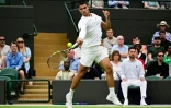 Carlos Alcaraz contre Jan-Lennard Struff à Wimbledon, le 27 juin 2022  