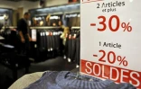Soldes le 2 janvier 2016 Ă Talanges dans l'est de la France