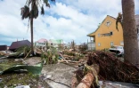 Une photographie prise le 7 septembre 2017, montrant les dégâts causés par Irma sur l'île de Saint-Martin
