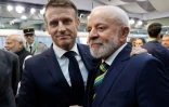 Le président brésilien Luiz Inacio Lula da Silva et le président français Emmanuel Macron après une réunion bilatérale lors du sommet des dirigeants du G20 à Rio de Janeiro, au Brésil, le 18 novembre 2024