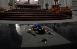 La tombe de José Antonio Primo de Rivera, fondateur de la Phalange, au mausolée Valle de los Caidos (Vallée des morts) à San Lorenzo del Escorial, le 3 juillet 2018 en Espagne