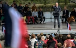 Jean-Luc Mélenchon, candidat à la présidentielle, à Châteauneuf-sur-Isère, dans la Drôme, le 29 août 2021