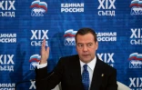 Dmitri Medvedev, chef de Russie Unie, lors d'un congrès du parti en novembre 2019 à Moscou