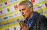 L'entraîneur du FC Nantes, Vahid Halilhodzic, donne une conférence de presse à La Chapelle-sur-Erdre, en Loire-Atlantique, le 25 janvier 2019