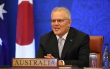 Le Premier ministre australien Scott Morrison Ă Canberra, le 6 janvier 2022