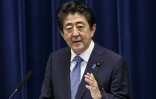 Le premier ministre japonais Shinzo Abe lors d'une conférence de presse à Tokyo le 18 juin 2020. 