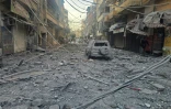 Rue après une frappe israélienne dans la ville côtière méridionale de Tyr, au Liban, le 23 mai 2026