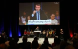 Emmanuel Macron  lors d'un meeting le 18 octobre 2016 à Montpellier