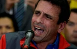 Le leader de l'opposition vénézuelienne Henrique Capriles s'exprime ai au cours d'une conférence de presse à Caracas le 21 octobre 2016
