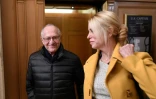 Les avocats du président Donald Trump, Alan Dershowitz et Pam Bondi, à Washington le 27 janvier 2020
