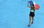 Mélina Robert-Michon, médaillée d'argent au lancer du disque aux Jeux de Rio, le 16 août 2016