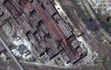 Photo satellite d'une partie de l'usine Azovstal à Marioupol, publiée par Maxar Technologies le 12 mai 2022