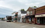 Le centre-ville de la petite ville de Millinocket en septembre 2020, dans l'Etat américain du Maine, qui a connu un évènement "ultra-propagateur" du Covid-19