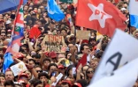 Partisans du président Luiz Inácio Lula da Silva lors d’un meeting de campagne à São Paulo le 11 octobre 2026