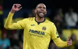 Le Français de Villarreal Etienne Capoue marque contre l'OM, le 14 mars 2024 à Villarreal