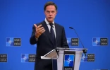 Le secrétaire général de l'Otan, Mark Rutte, répond aux questions des journalistes au siège de l'OTAN à Bruxelles, le 3 décembre 2024