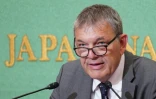 Le président de l'agence onusienne pour les réfugiés palestiniens (Unrwa), Philippe Lazzarini, s'exprime lors d'une conférence de presse à Tokyo, le 28 mai 2025