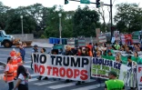 Une manifestation contre le déploiement de la Garde nationale à Chicago, dans l'Illinois, le 9 septembre 2025