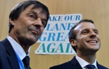 Nicolas Hulot et Emmanuel Macron à la COP23 de Bonn en Allemagne, le 15 novembre 2017