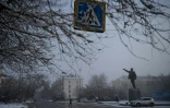 Une statue de Lénine dans une rue de Baïkonour, le 6 décembre 2021 au Kazakhstan