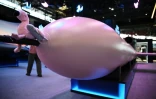 Le missile de croisière Flamingo (Flamant) de l'ukrainien Fire Point à Eurosatory à Villepinte, au nord de Paris, le 16 juin 2026