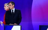 François Fillon, devant Marine Le Pen, le 20 avril 2017, sur le plateau de France 2