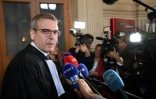 Me Thibaut de Montbrial, avocat des parties civiles, avant le procès de l'attentat de Magnanville, le 25 septembre 2023 au palais de justice de Paris