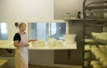 L'agricultrice Marie Maurage fabrique du fromage de chèvre dans la ferme "La tour des pins" à Marseille, le 26 août 2016