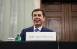 Pete Buttigieg, le secrétaire américain aux Transports, durant une audition au Sénat à Washington, le 21 janvier 2021