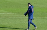L'entraîneur espagnol du PSG, Unai Emery, avant une séance d'entraînement à Saint-Germain-en-Laye, le 23 février 2018