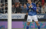 L'attaquant de Strasbourg Ludovic Ajorque buteur lors de la victoire 2-1 Ă domicile face Ă Nantes le 20 septembre 2019