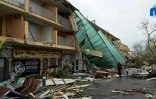 Dégâts à l'île franco-néerlandaise Saint-Martin touchée par l'ouragan Irma, le 7 septembre 2017