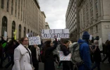 Manifestation de soutien aux musulmans empêchés d'entrer sur le territoire américain par le décret migratoire de Donald Trump, le 29 janvier 2017 à Washington