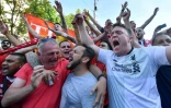 Des supporteurs de Liverpool, le 25 mai 2018 à Kiev, en Ukraine