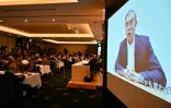 Une vidéo de Carlos Ghosn enregistrée avant son arrestation, présentée lors d'une conférence de presse, le 9 avril 2019 à Tokyo