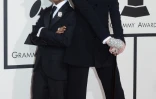 Madonna avec son fils David Banda Mwale Ciccone Ritchie au Grammy Awards, le 26 janvier 2014 à Los Angeles
