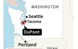 Carte de l'Etat de Washington localisant le déraillement d'un train qui a fait plusieurs morts