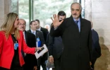 L'ambassadeur syrien à l'ONU Bachar al-Jaafari à son arrivée le 2 février 2016 à Genève