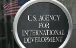 L'entrée de l'agence américaine pour le développement (USAID), le 3 février 2025 à Washington