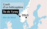 Localisation de la zone où un hélicoptère s'est écrasé avec 13 personnes à son bord. 