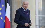 Laurent Fabius à sa sortie de l'Élysée le 8 mars 2022