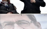 Jean-Luc Mélenchon sur une barge au Canal Saint-Martin à Paris le 17 avril 2017