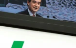 Lors de sa mise en examen en décembre 2017, l'ex-PDG Bruno Lafont, ici le 7 mai 2015 à Paris, a assuré n'avoir été au courant d'un "accord avec Daesh" qu'en août 2014, et avoir décidé à ce moment-là de la fermeture de l'usine